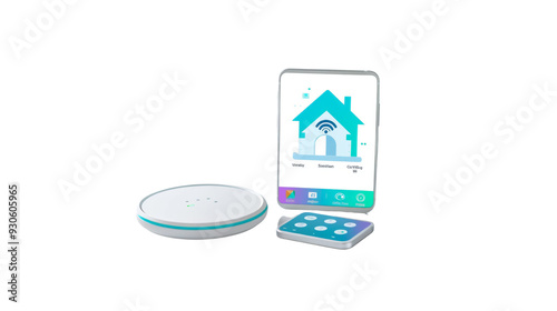 Smart home devices, transparent background PNG