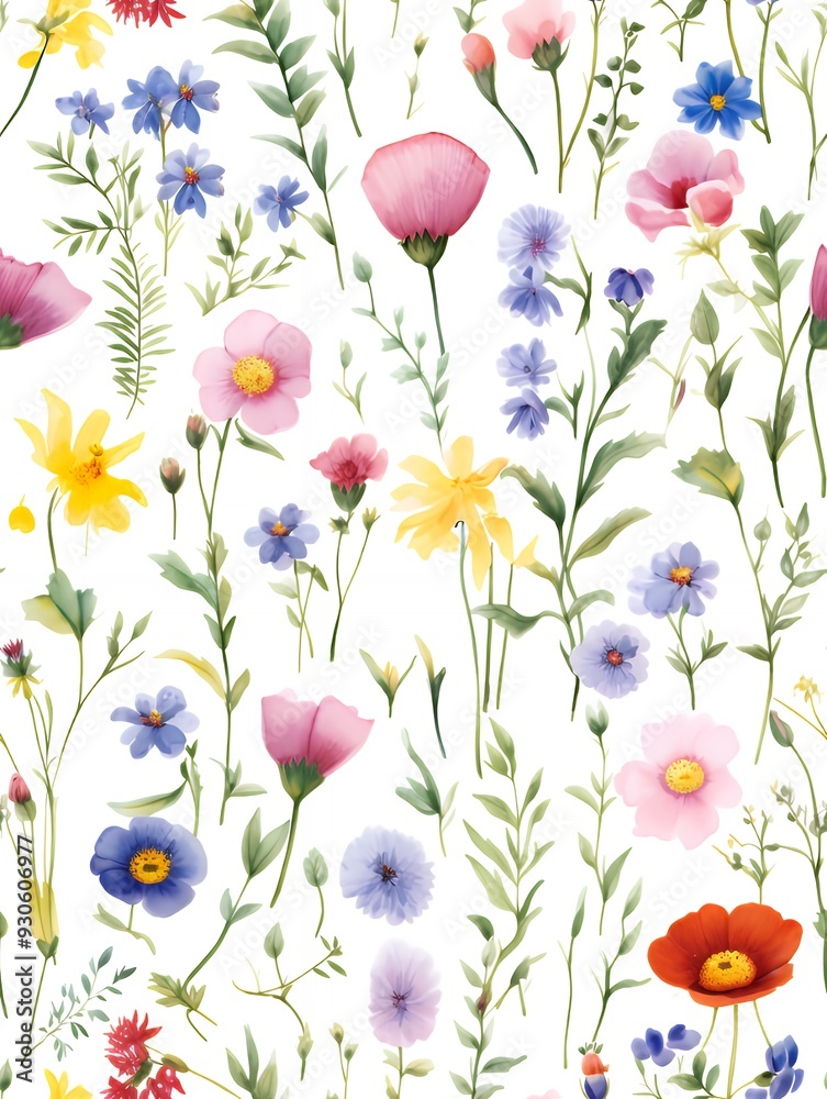 A vibrant arrangement of various flowers on a white background, ideal for design use. A vibrant arrangement of various flowers on a white background, ideal for design use.