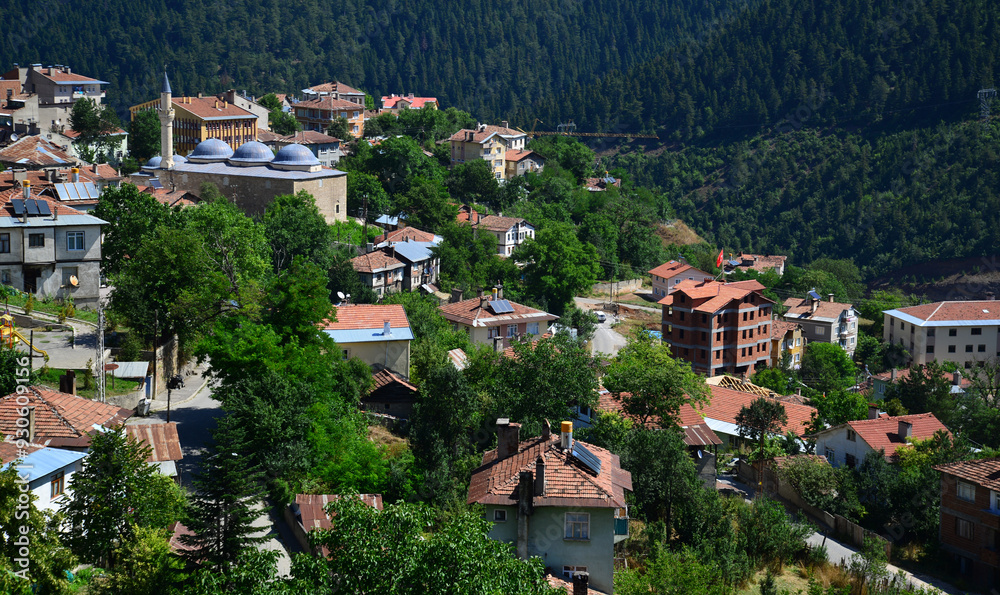 Fototapeta premium Kure Town, located in Kastamonu, Turkey, is famous for its historical monuments and natural beauties. 