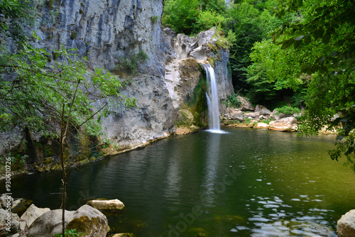 A drone view of Ilıca Waterfall in Pinarbasi, Kastamonu, Turkey
 photo