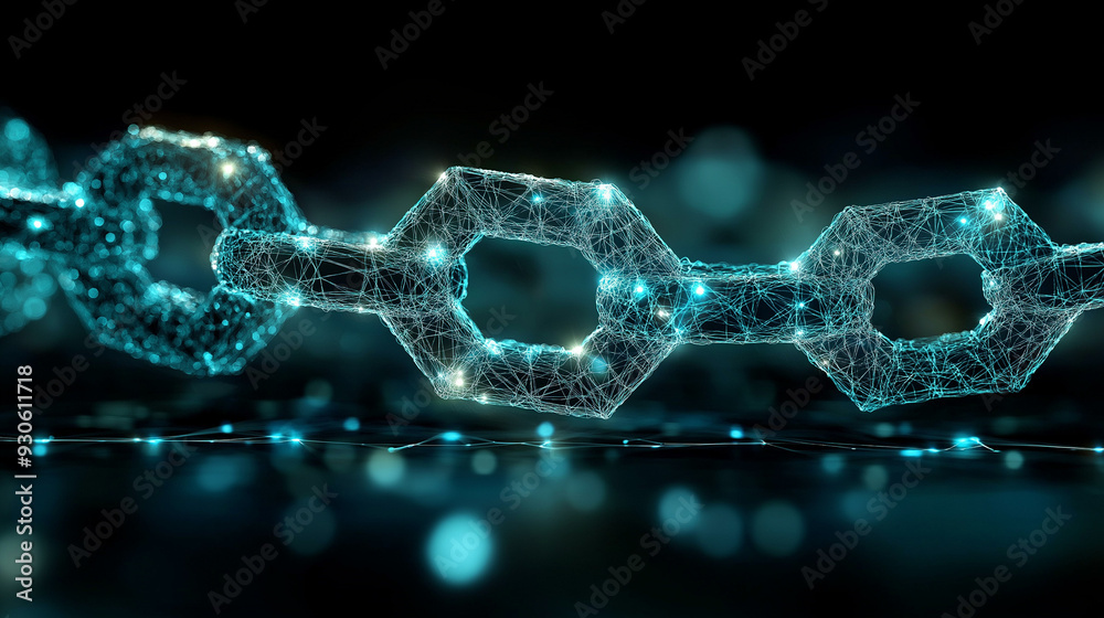 Futuristic Blockchain Network with Glowing Digital Links and Secure Connections
Futuristic Blockchain Network with Glowing Digital Links and Secure Connections