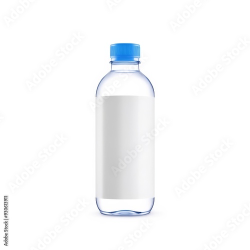 Plastic bottle with blank label