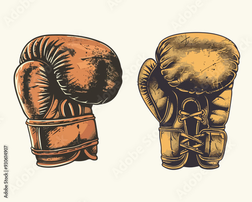 Boxing gloves vector graphic 