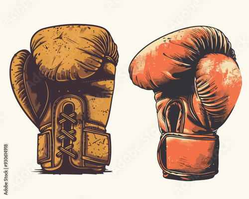 Boxing gloves vector graphic 