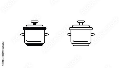 Casserole icon design with white background stock illustration