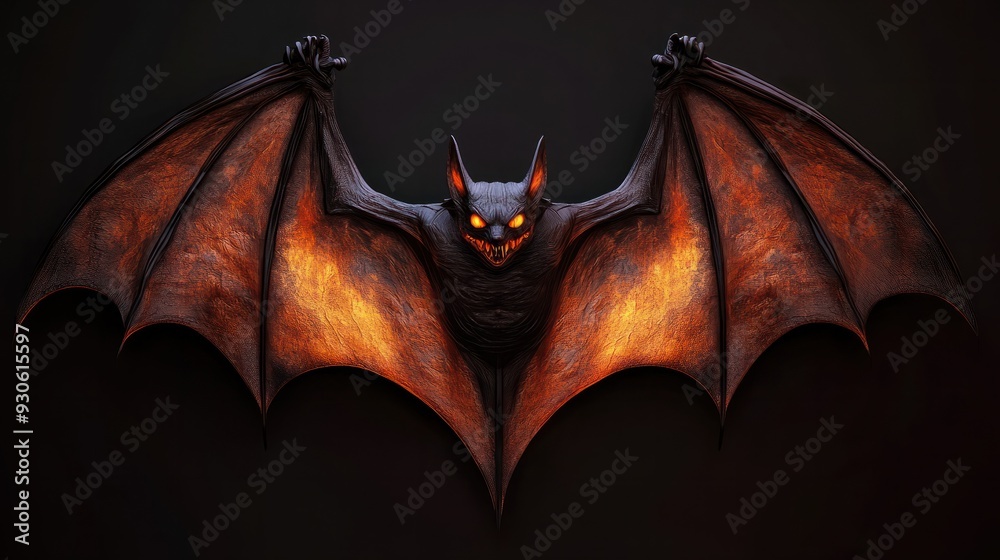 Fototapeta premium Halloween Bat logo 2D