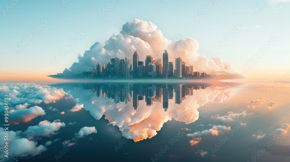 Φωτογραφία Stunning double exposure of cityscapes intertwined with aerial views, symbolizin