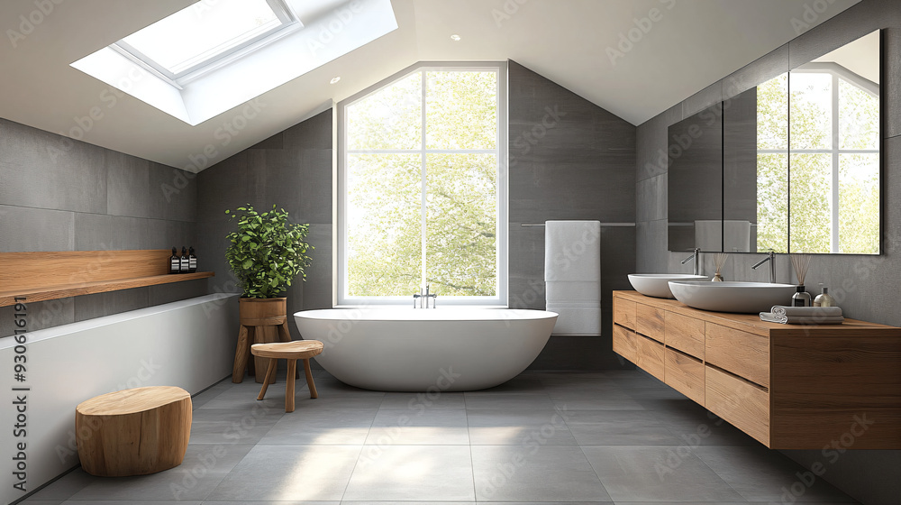 Modern Bathroom Interior. Modern Bathroom Interior.