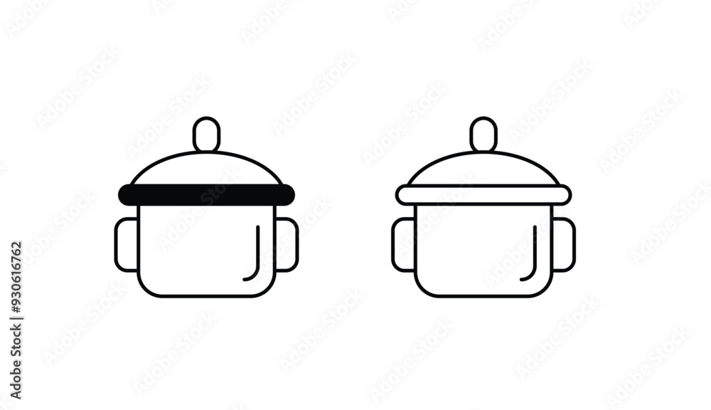 Cooking Pot icon design with white background stock illustration Cooking Pot icon design with white background stock illustration