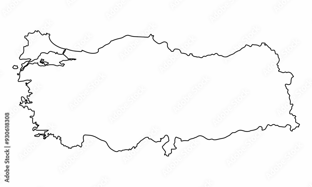 Turkey outline map Turkey outline map