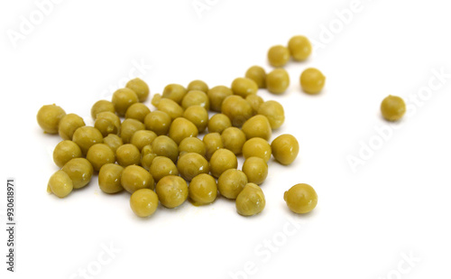 fresh peas isolated on white background photo