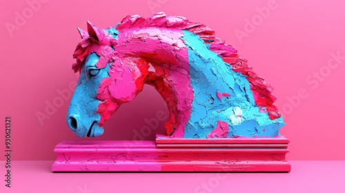 Vibrant Equine Bust photo