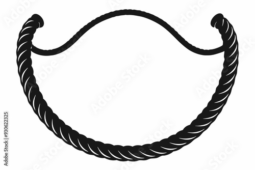 Rope Border Lasso vector illustration, Rope Frame Border vector Lasso concept.