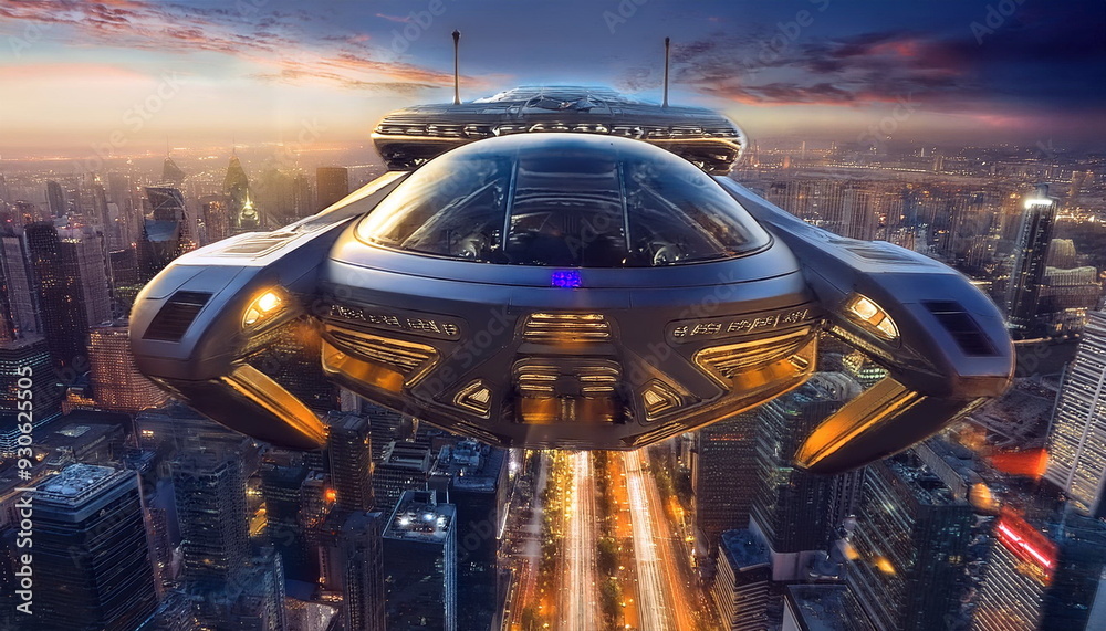 Fototapeta premium Futuristisches Flugzeug