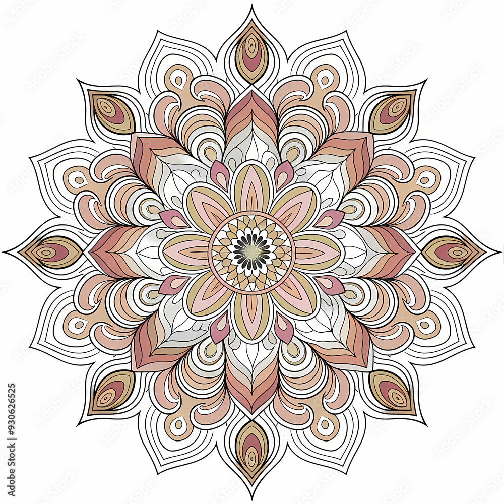 mandala floral pattern isolated on white background, abstract floral background, mandala floral pattern isolated on white background, abstract floral background,