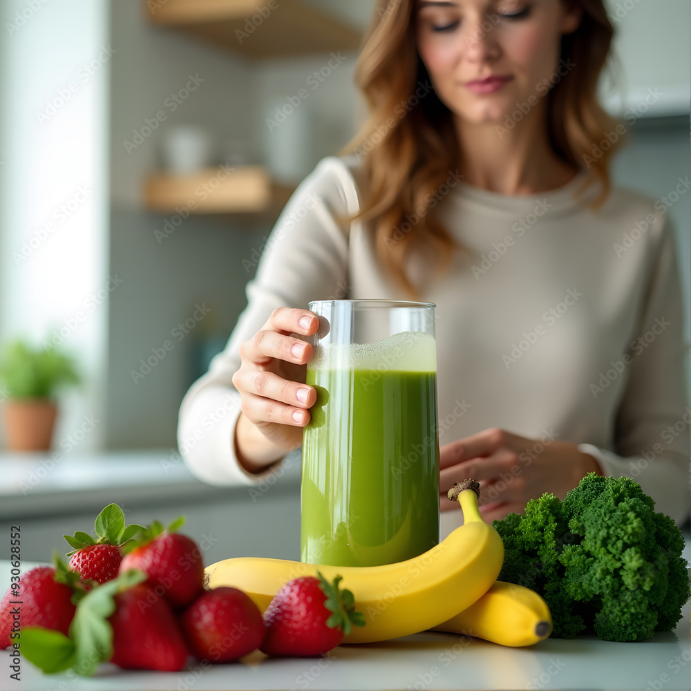 Healthy lifestyle smoothie with woman prepairing a fruit juice Healthy lifestyle smoothie with woman prepairing a fruit juice