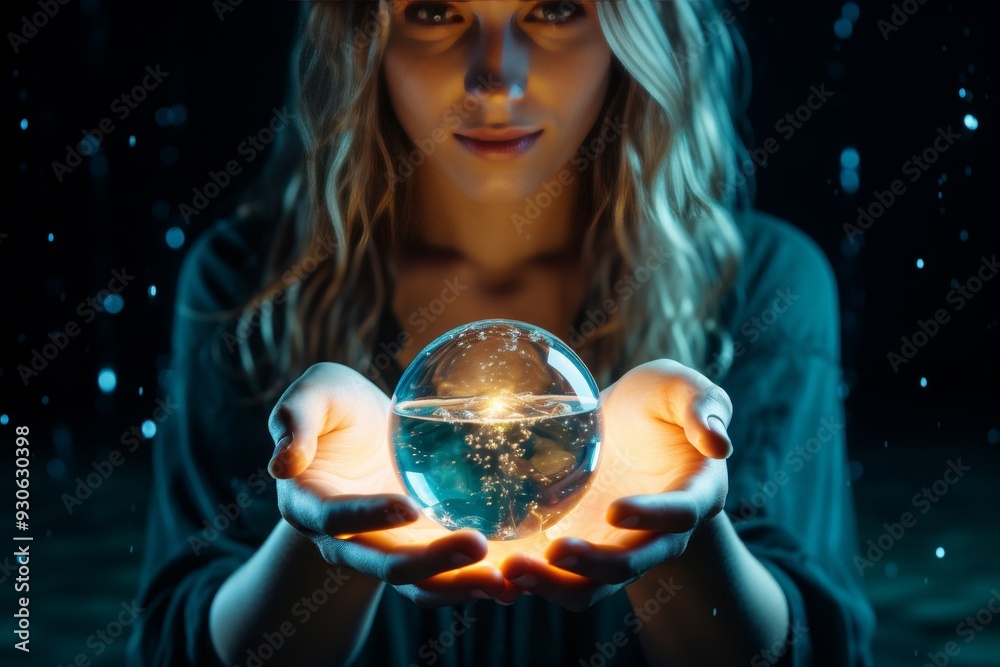 Naklejka premium Close up of human hands with fingers holding a spherical object for a secure grip