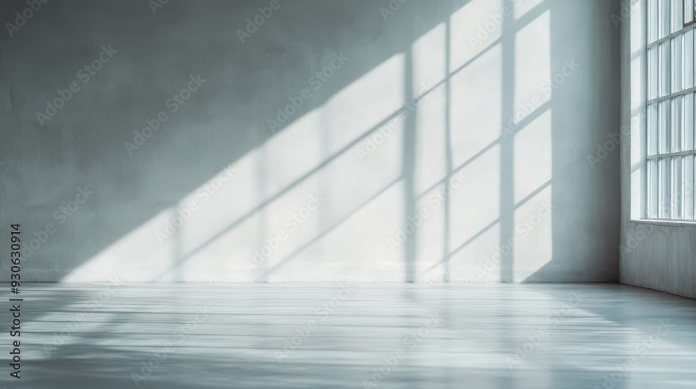 Sunlight pours through a large window into an empty room, casting elongated shadows on the floor and walls, creating an airy, bright, and tranquil atmosphere. Sunlight pours through a large window into an empty room, casting elongated shadows on the floor and walls, creating an airy, bright, and tranquil atmosphere.