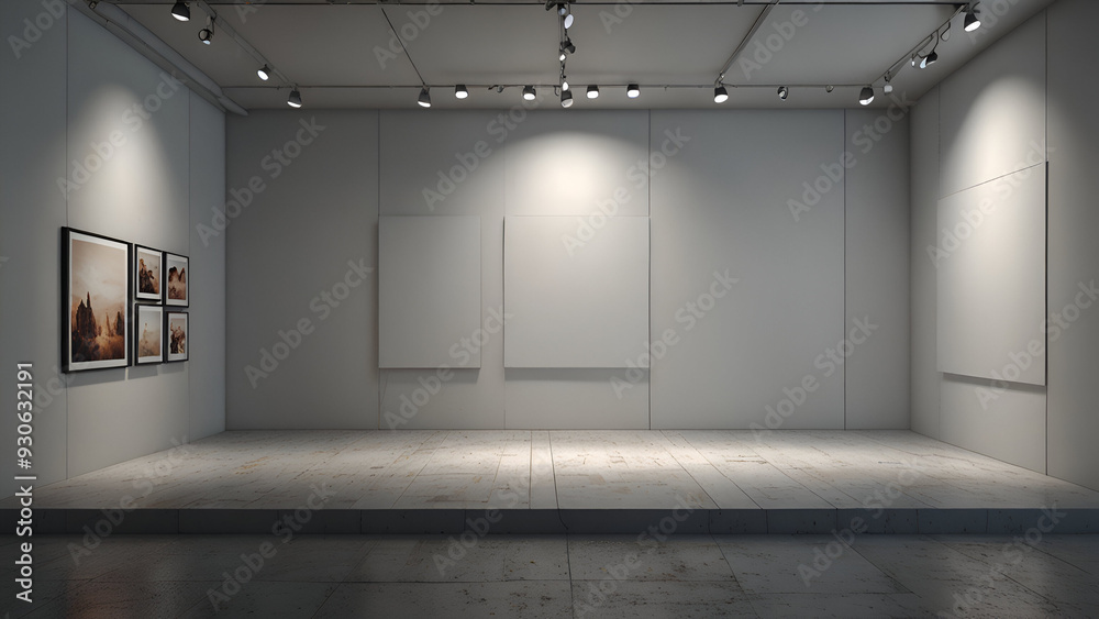3D Rendering Illustration Exhibition Background for a Captivating Showcase 3D Rendering Illustration Exhibition Background for a Captivating Showcase