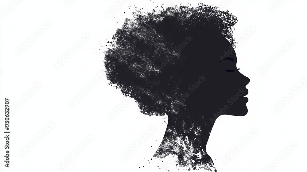 Silhouette of a woman's head, isolated. This vector illustration symbolizes equality Silhouette of a woman's head, isolated. This vector illustration symbolizes equality