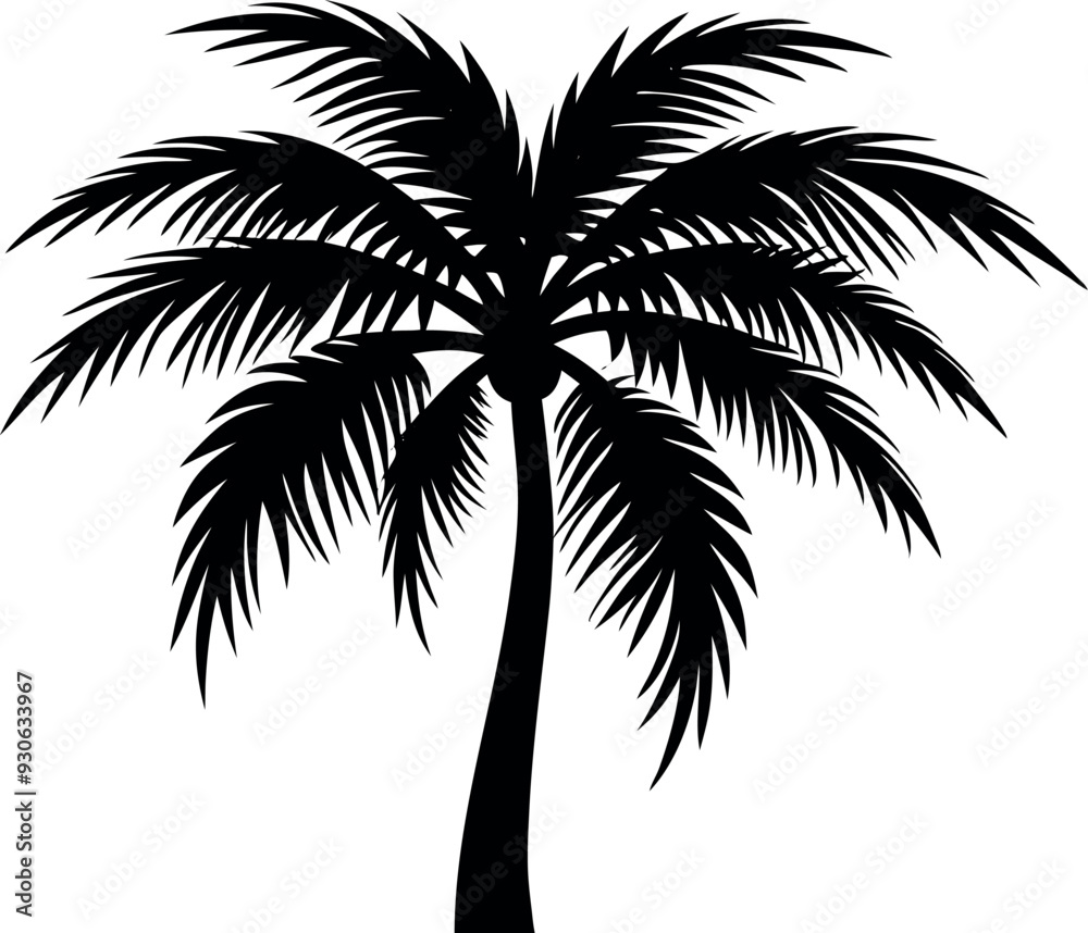 palm tree silhouette vector illustration palm tree silhouette vector illustration