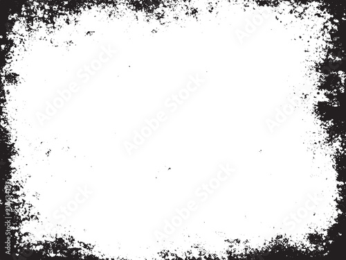 Abstract Grunge Texture with Grainy Elements: A monochrome vector design featuring distressed and scratchy elements