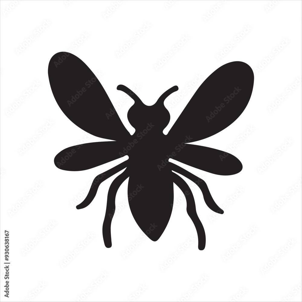 A bee silhouette illustration