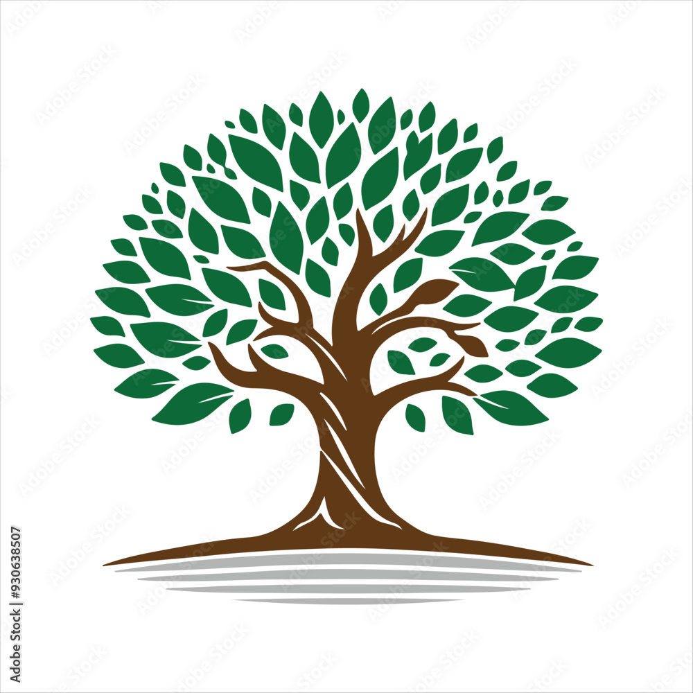 Obraz premium A tree vector art illustration