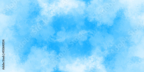 Abstract white and blue color frozen ice surface design background. oft sky blue watercolor sky and clouds, Light blue background with watercolor. gradient light white sky background with clouds. 