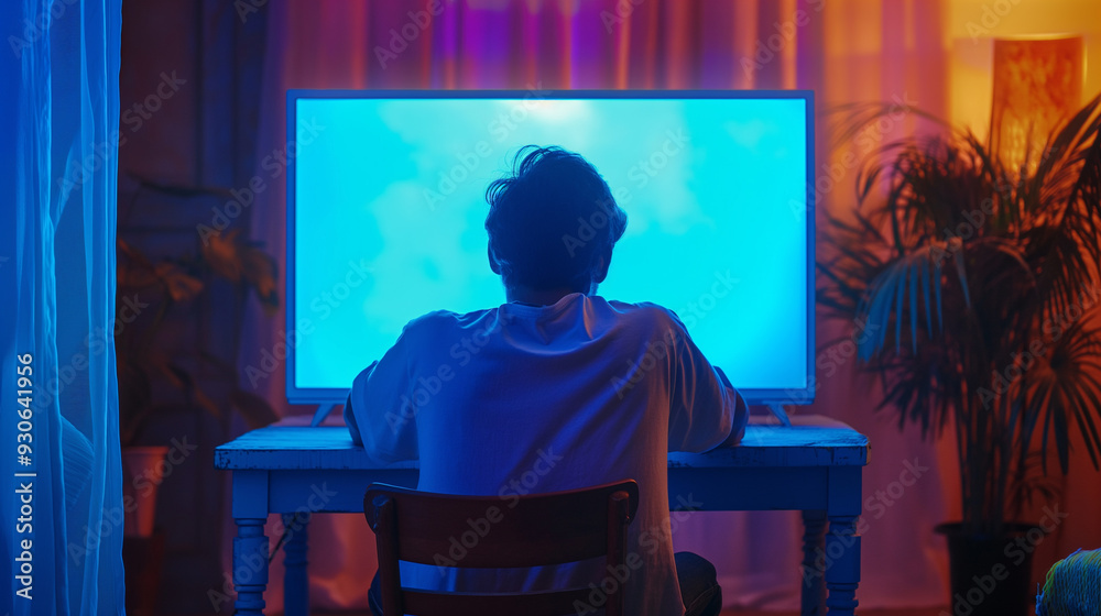 the alone man watching the tv the alone man watching the tv