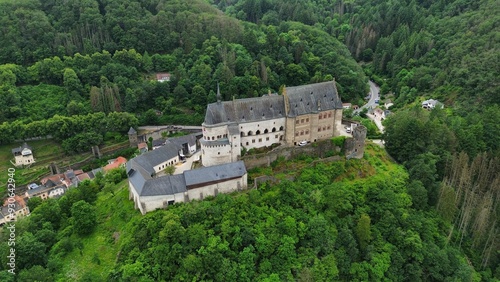 Wallpaper Mural drone photo vianden castle luxembourg europe Torontodigital.ca