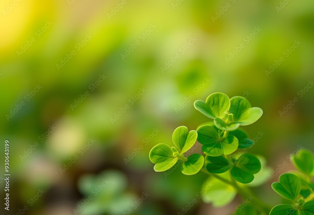 Green clover leaves with blurred background Green clover leaves with blurred background