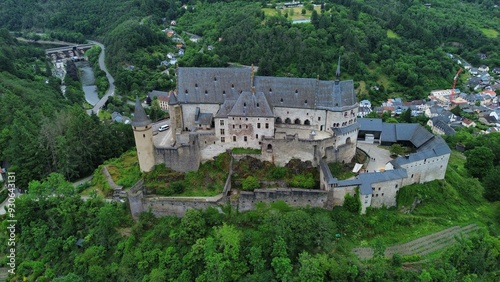 Wallpaper Mural drone photo Vianden castle Luxembourg europe Torontodigital.ca
