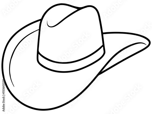 
Cowgirl and Cowboy Hat Line art vector, Cowboy Hat SVG
