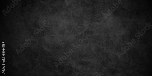 Dark black wall texture and dark charcoal grunge smooth paint concrete cement floor old black with elegant vintage. studio grunge blackboard and chalkboard texture backdrop background.