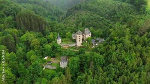 drone photo Reinhardstein castle belgium europe