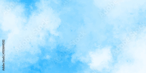 Abstract white and blue color frozen ice surface design background. oft sky blue watercolor sky and clouds, Light blue background with watercolor. gradient light white sky background with clouds. 