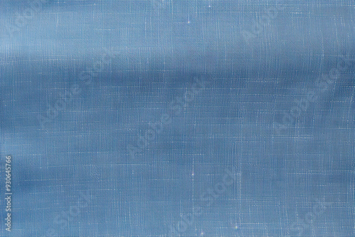 Detailed view of denim fabric close-up, emphasizing its texture and pattern for fashion designs. photo