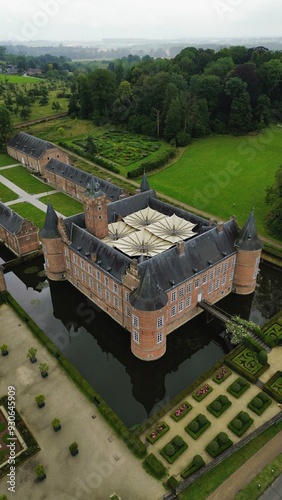 drone photo Alden Biesen castle belgium europe photo