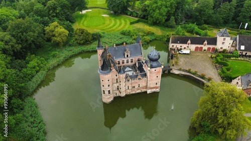 drone photo Cleydael castle belgium europe