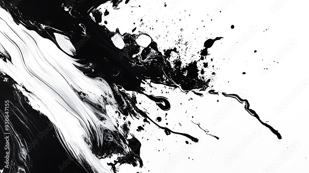 Abstract Ink Splash Art - Dynamic Black Ink Explosion on White Canvas,painted Grunge badge brush Abstract Ink Splash Art - Dynamic Black Ink Explosion on White Canvas,painted Grunge badge brush