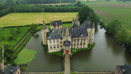 drone photo Laarne castle belgium europe photo