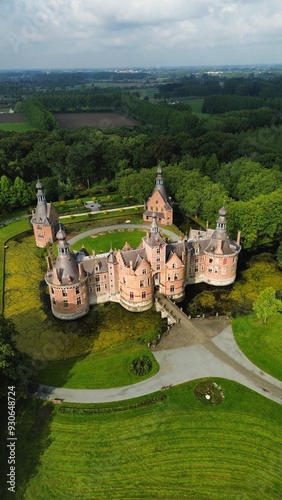 drone photo Ooidonk castle belgium europe photo