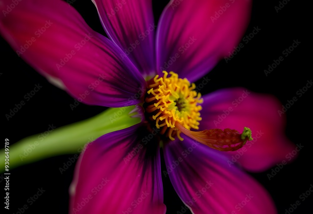 Pink flower close up on black background Pink flower close up on black background