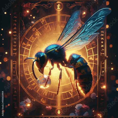 The Luminous Wasp: A Tarot of Fiery Elegance
