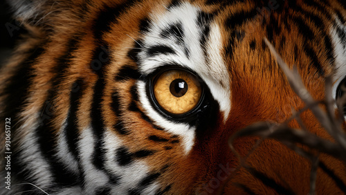 close up of a tiger