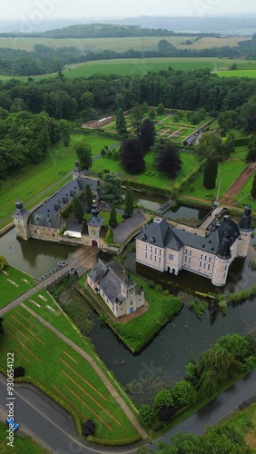 drone photo Jehay castle belgium europe photo