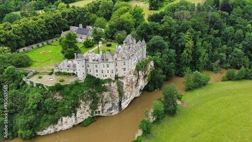 drone photo Walzin castle belgium europe photo