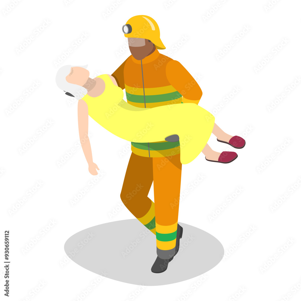 3D Isometric Flat Vector Set of Rescue Services, First Aid Sssistance for Drowning and Fire Victims. Item 3 3D Isometric Flat Vector Set of Rescue Services, First Aid Sssistance for Drowning and Fire Victims. Item 3