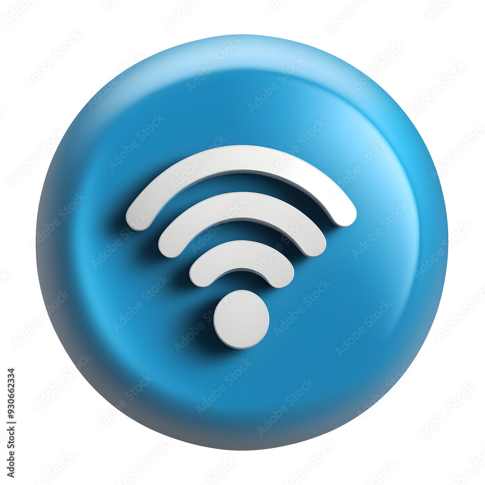 3D Wi-Fi Symbol Isolated on Transparent Background
3D Wi-Fi Symbol Isolated on Transparent Background